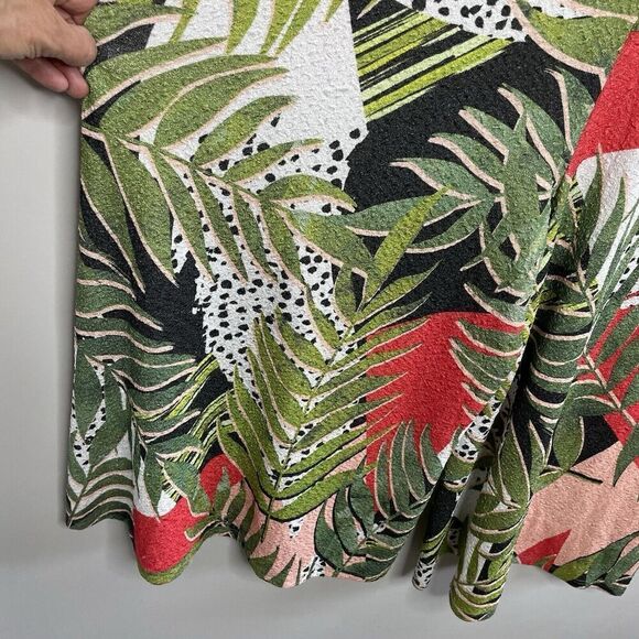 SLATE & WILLOW Tropical Jumpsuit Women Medium Wide-Leg Crop Sleeveless Green - Picture 13 of 16